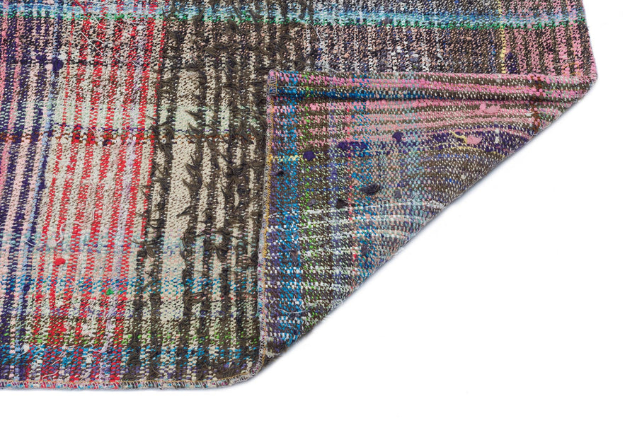 Bej Gri Anadolu Bohem Geometrik Yün Halı 103x186 - Özel Seri