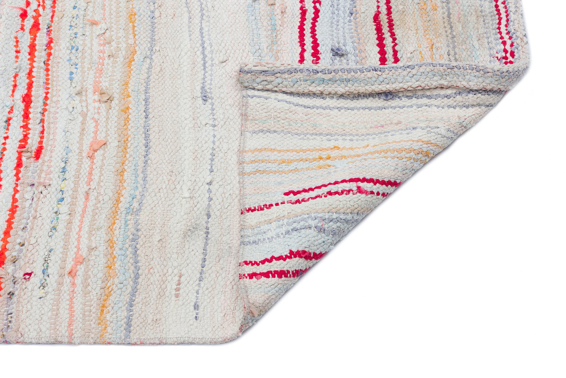 Girit Bej Çizgili Yün El Dokuma Halısı 133 x 280 Apex Unique