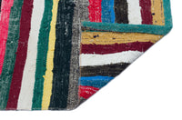 Colorful Striped Wool Flatweave Kilim Rug 150x300 cm (4'11" x 9'10")