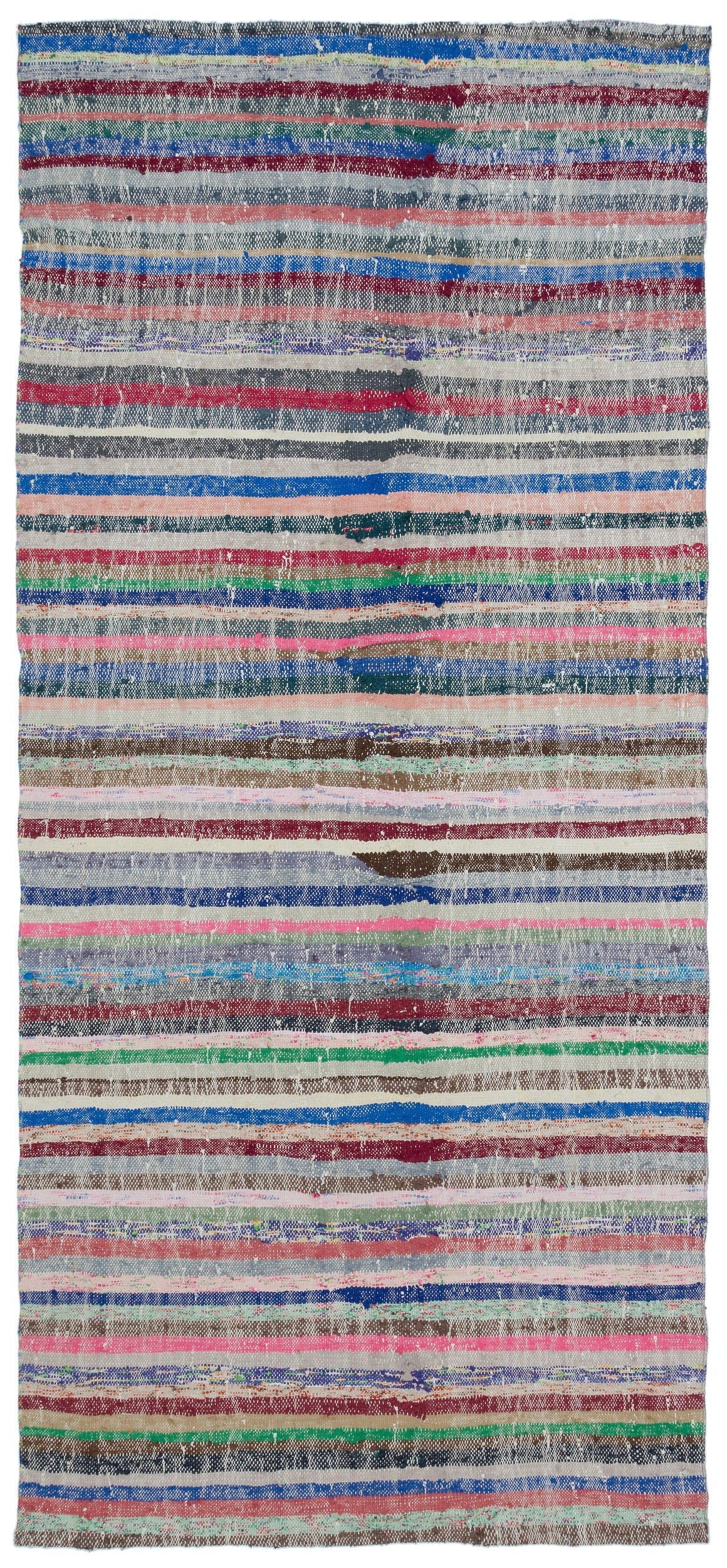 Girit Bej Çizgili Yün El Dokuma Halısı 143 x 313 Apex Unique