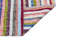 Modern Striped Multicolor Wool Kilim Runner 137x315 cm (4'6" x 10'4")