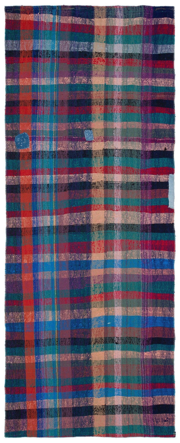 Bej Anadolu Geometrik Modern Yün Halı 126x322 - Özel Seri