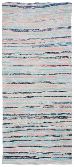 Girit Bej Çizgili Yün El Dokuma Halısı 134 x 312 Apex Unique