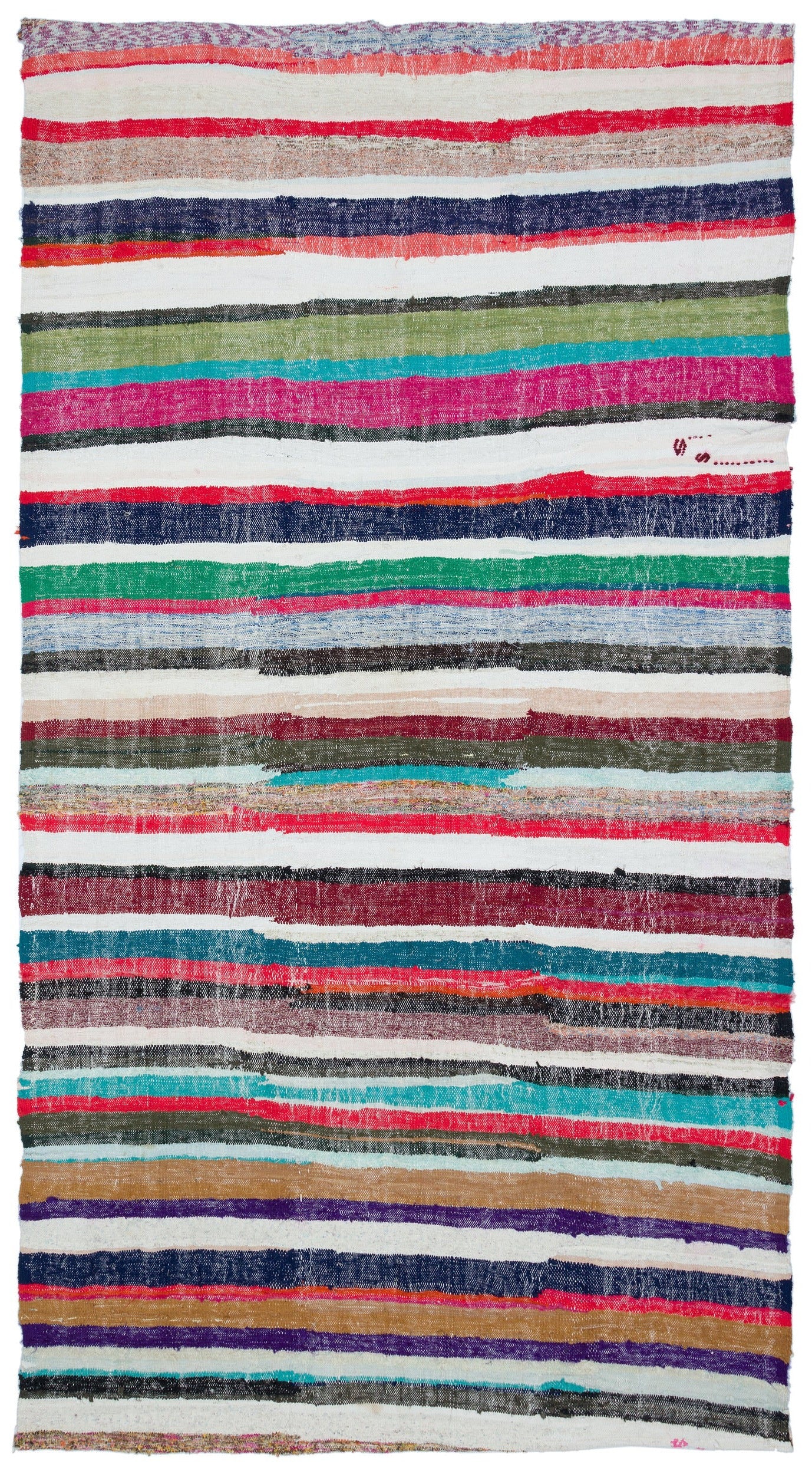 Girit Bej Çizgili Yün El Dokuma Halısı 172 x 314 Apex Unique