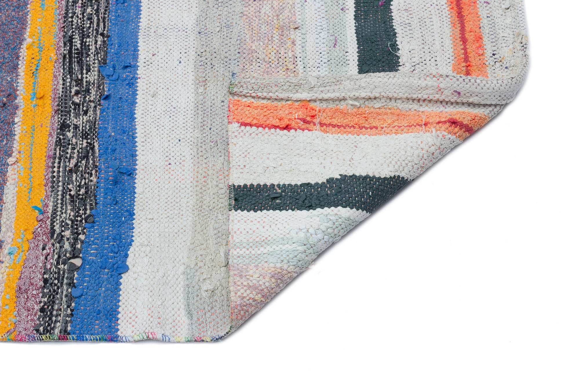 Girit Bej Çizgili Yün El Dokuma Halısı 122 x 348 Apex Unique