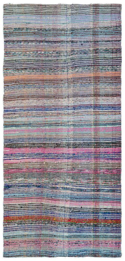 Girit Bej Çizgili Yün El Dokuma Halısı 136 x 296 Apex Unique