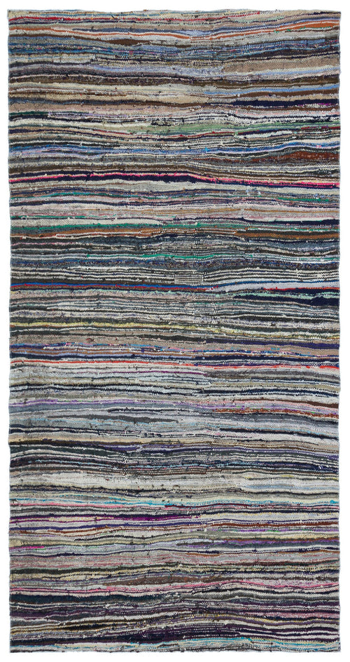 Girit Bej Çizgili Yün El Dokuma Halısı 155 x 308 Apex Unique