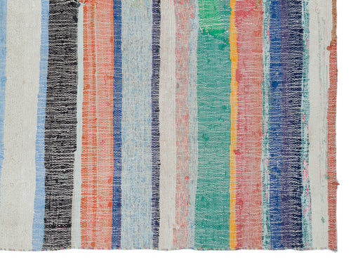 Girit Bej Çizgili Yün El Dokuma Halısı 172 x 234 Apex Unique