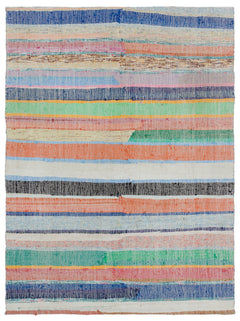 Girit Bej Çizgili Yün El Dokuma Halısı 172 x 234 Apex Unique