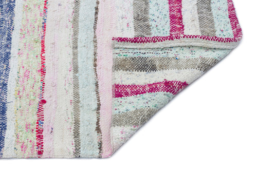 Girit Bej Çizgili Yün El Dokuma Halısı 141 x 330 Apex Unique