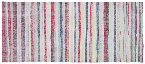 Girit Bej Çizgili Yün El Dokuma Halısı 141 x 330 Apex Unique