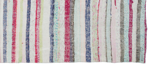 Girit Bej Çizgili Yün El Dokuma Halısı 141 x 330 Apex Unique