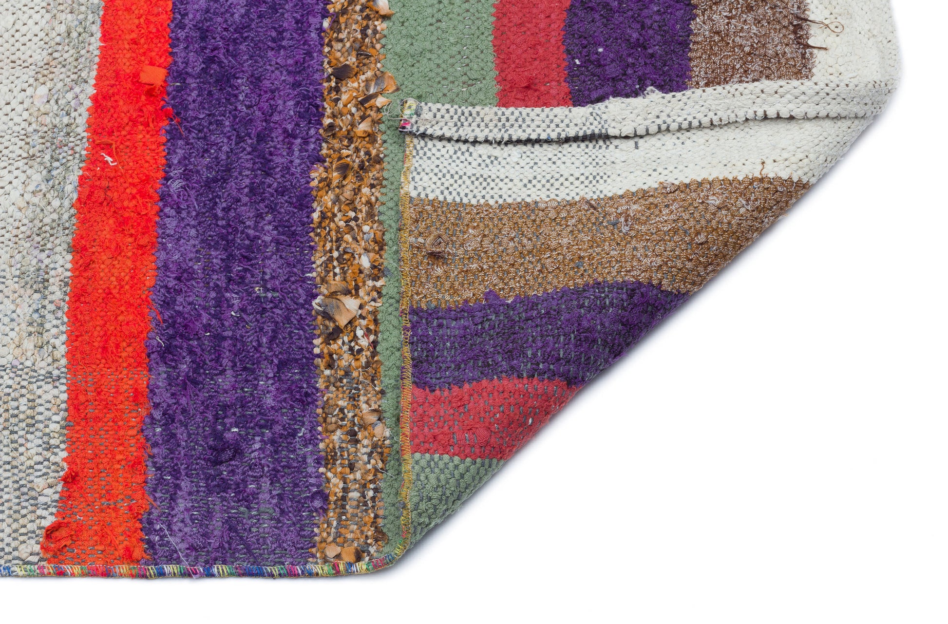 Girit Bej Çizgili Yün El Dokuma Halısı 153 x 288 Apex Unique