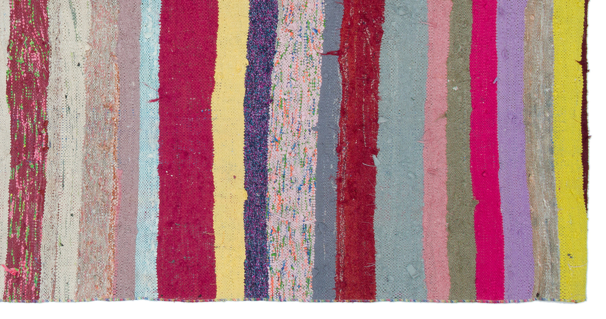 Girit Bej Çizgili Yün El Dokuma Halısı 153 x 288 Apex Unique