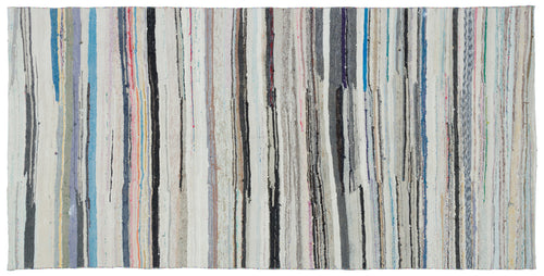 Girit Bej Çizgili Yün El Dokuma Halısı 157 x 314 Apex Unique