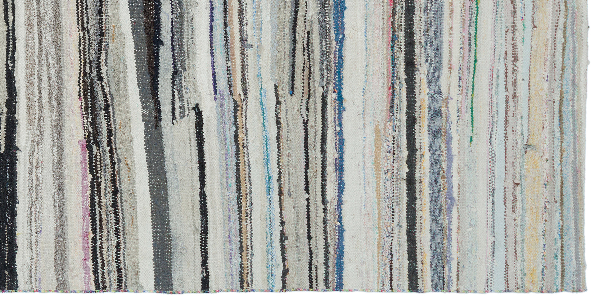 Girit Bej Çizgili Yün El Dokuma Halısı 157 x 314 Apex Unique