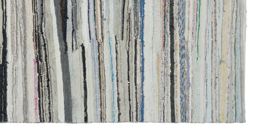 Girit Bej Çizgili Yün El Dokuma Halısı 157 x 314 Apex Unique