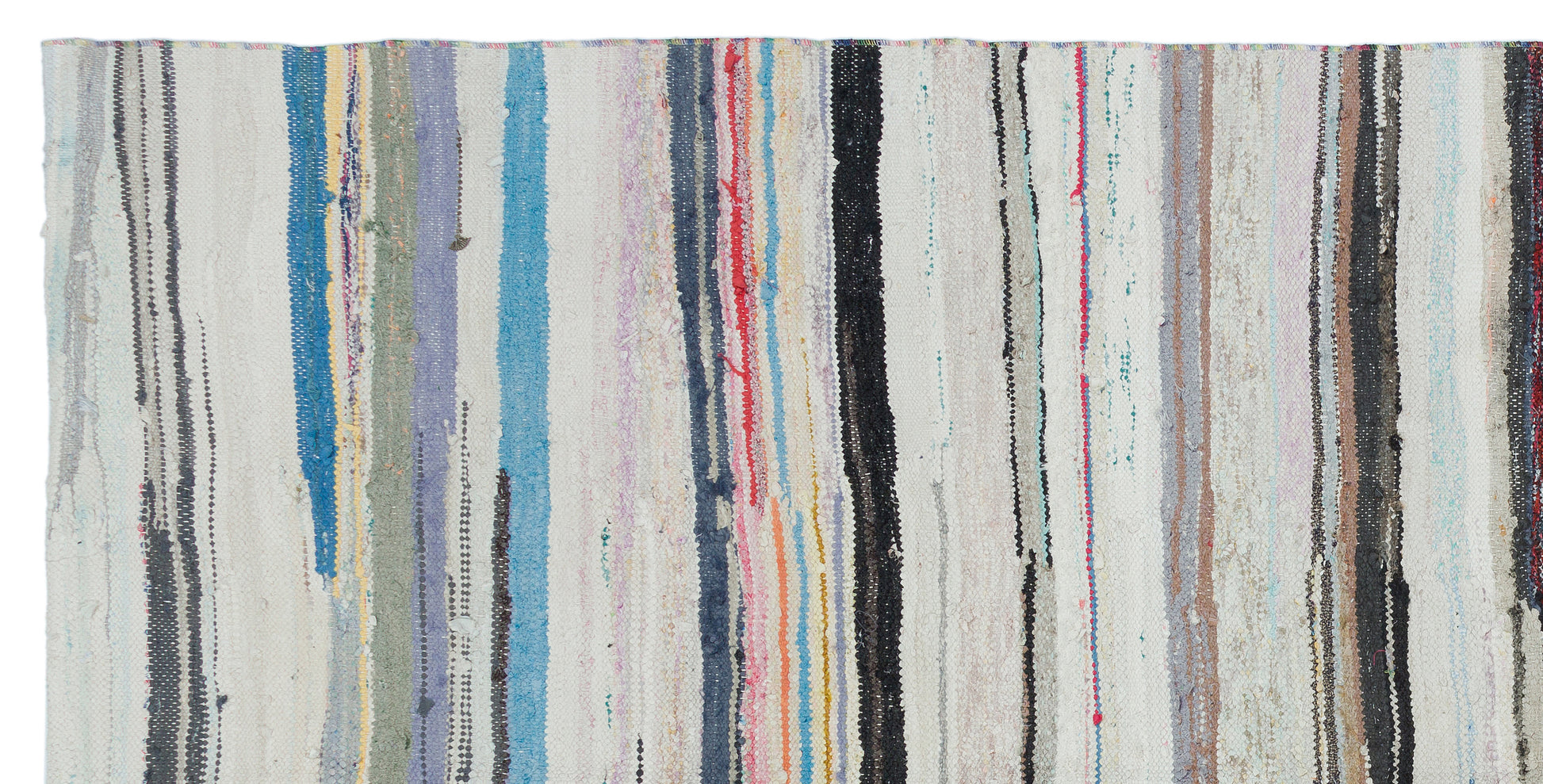 Girit Bej Çizgili Yün El Dokuma Halısı 157 x 314 Apex Unique