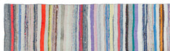 Girit Bej Çizgili Yün El Dokuma Halısı 122 x 415 Apex Unique