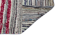 Girit Bej Çizgili Yün El Dokuma Halısı 161 x 312 Apex Unique