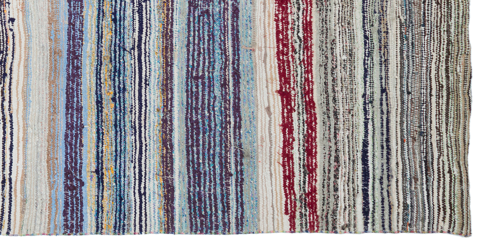 Girit Bej Çizgili Yün El Dokuma Halısı 161 x 312 Apex Unique