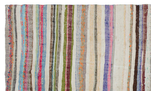 Girit Bej Çizgili Yün El Dokuma Halısı 179 x 295 Apex Unique