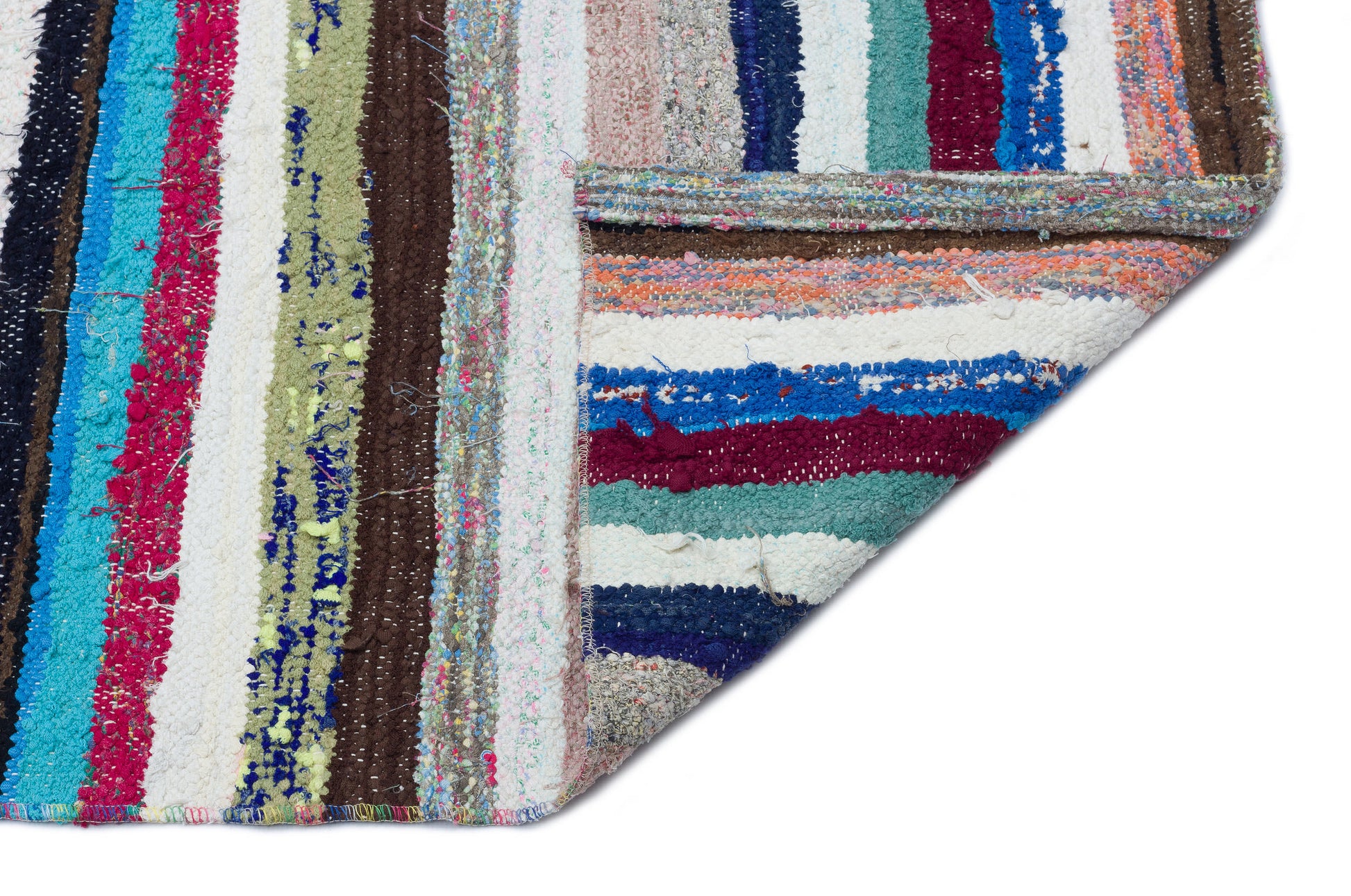 Girit Bej Çizgili Yün El Dokuma Halısı 151 x 338 Apex Unique