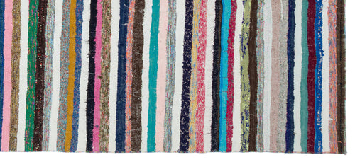 Girit Bej Çizgili Yün El Dokuma Halısı 151 x 338 Apex Unique