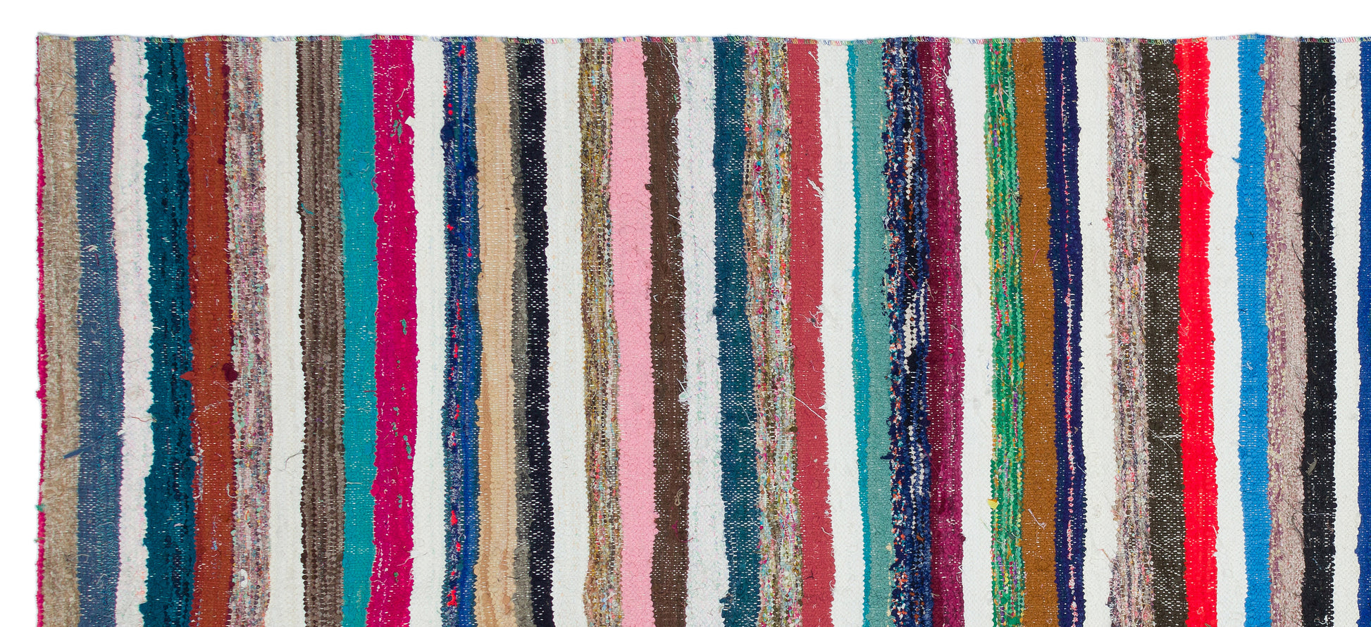 Girit Bej Çizgili Yün El Dokuma Halısı 151 x 338 Apex Unique