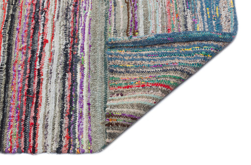 Girit Bej Çizgili Yün El Dokuma Halısı 156 x 345 Apex Unique