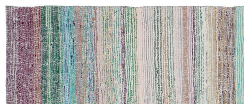 Girit Bej Çizgili Yün El Dokuma Halısı 135 x 330 Apex Unique