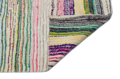 Girit Bej Çizgili Yün El Dokuma Halısı 135 x 377 Apex Unique