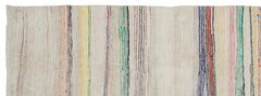 Girit Bej Çizgili Yün El Dokuma Halısı 135 x 377 Apex Unique