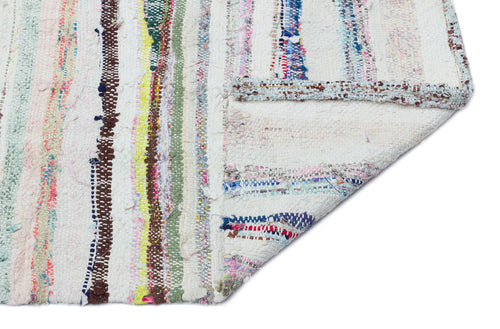 Girit Bej Çizgili Yün El Dokuma Halısı 160 x 284 Apex Unique