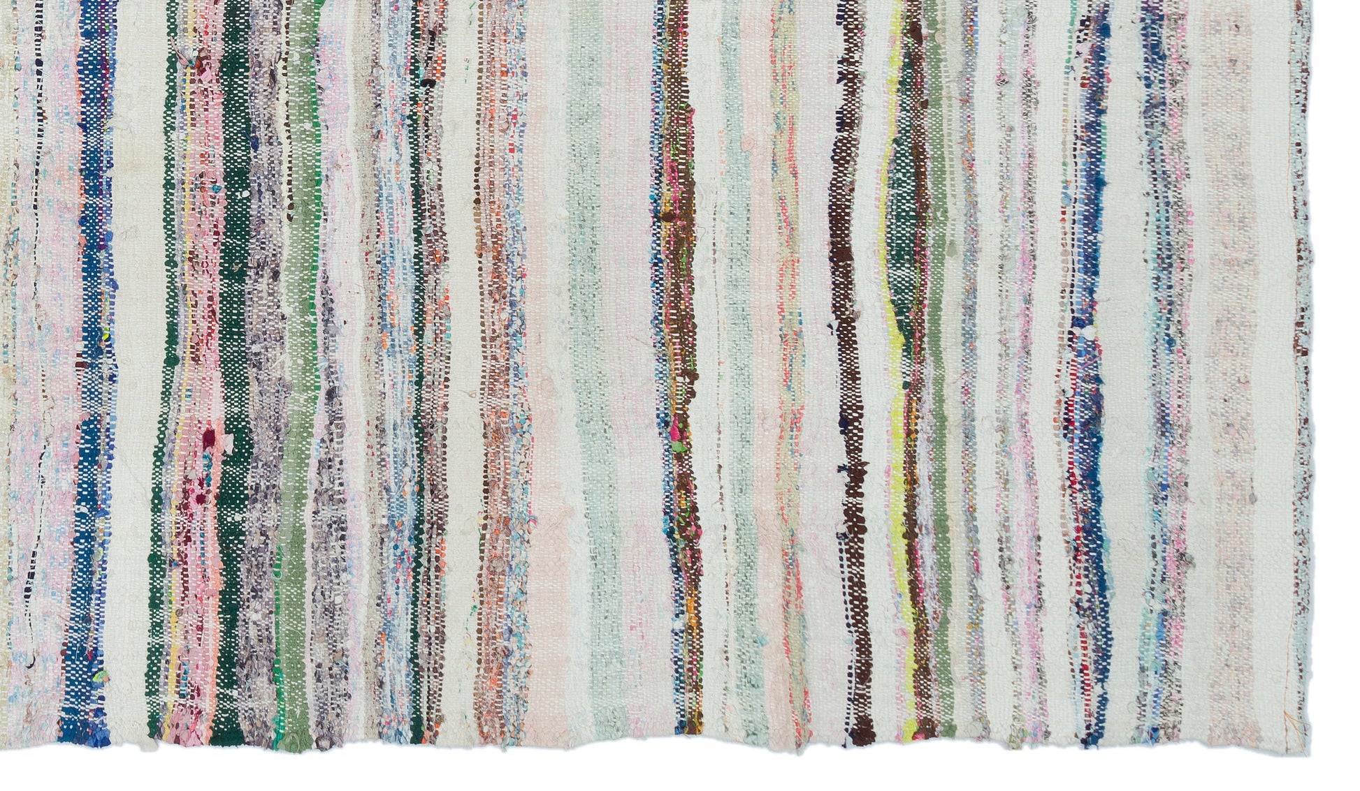 Girit Bej Çizgili Yün El Dokuma Halısı 160 x 284 Apex Unique