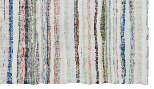 Girit Bej Çizgili Yün El Dokuma Halısı 160 x 284 Apex Unique