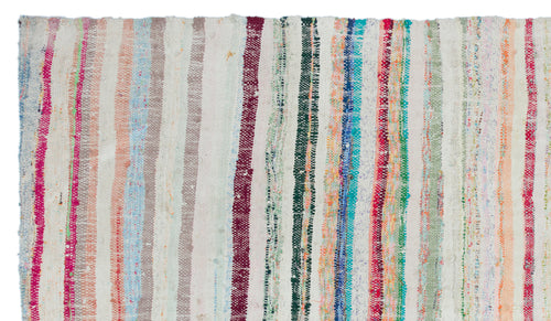 Girit Bej Çizgili Yün El Dokuma Halısı 160 x 284 Apex Unique