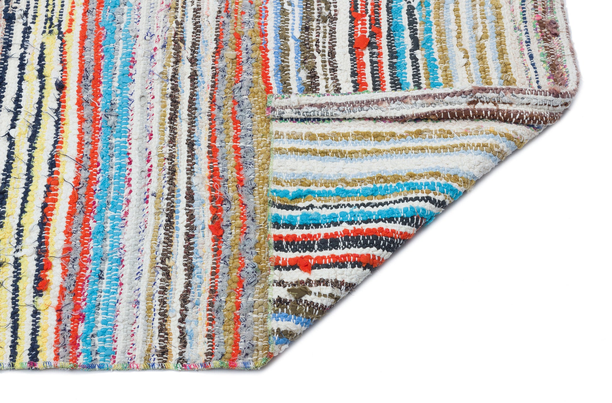 Girit Bej Çizgili Yün El Dokuma Halısı 146 x 305 Apex Unique