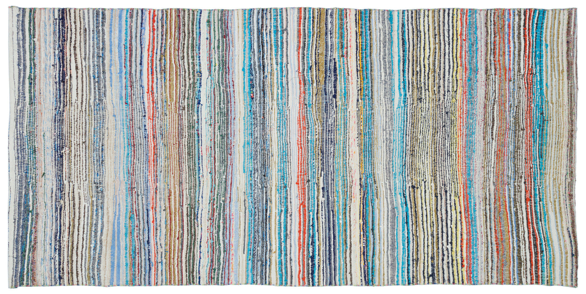 Girit Bej Çizgili Yün El Dokuma Halısı 146 x 305 Apex Unique