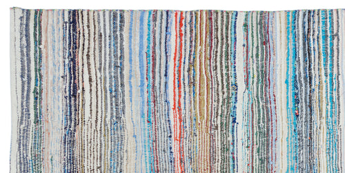 Girit Bej Çizgili Yün El Dokuma Halısı 146 x 305 Apex Unique