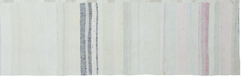 Girit Bej Çizgili Yün El Dokuma Halısı 124 x 392 Apex Unique