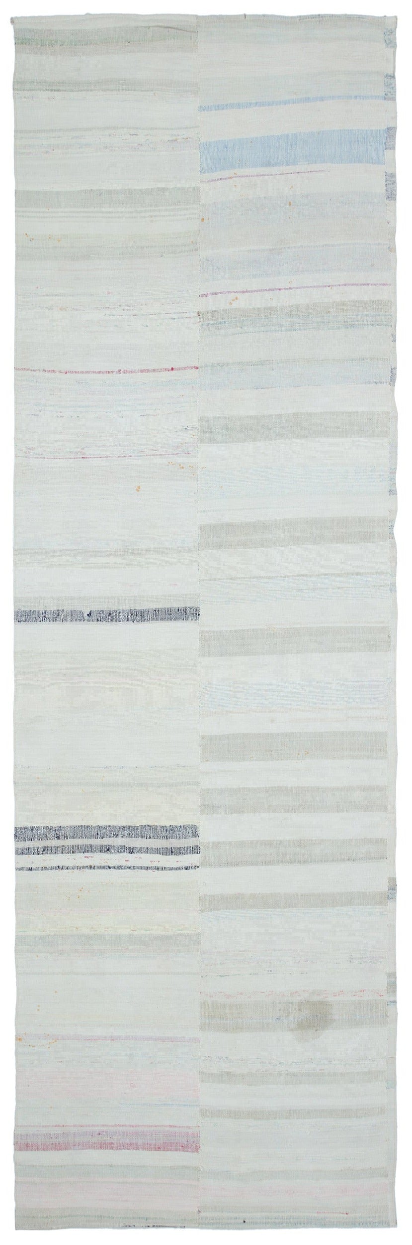 Girit Bej Çizgili Yün El Dokuma Halısı 124 x 392 Apex Unique