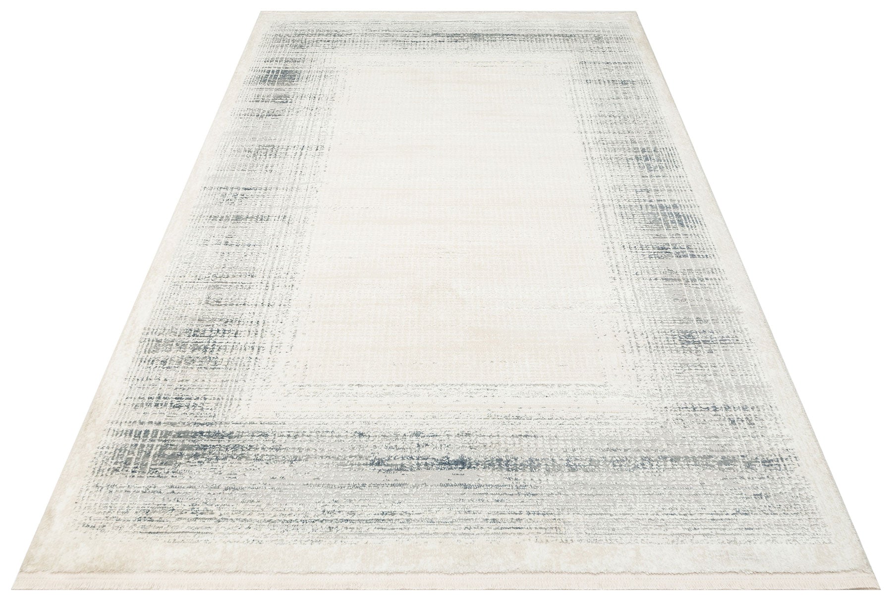 Fredrikstad Krem Hav Toz Vermez Yıkanabilir Eskitme Desenli Modern Makine Halısı Eko