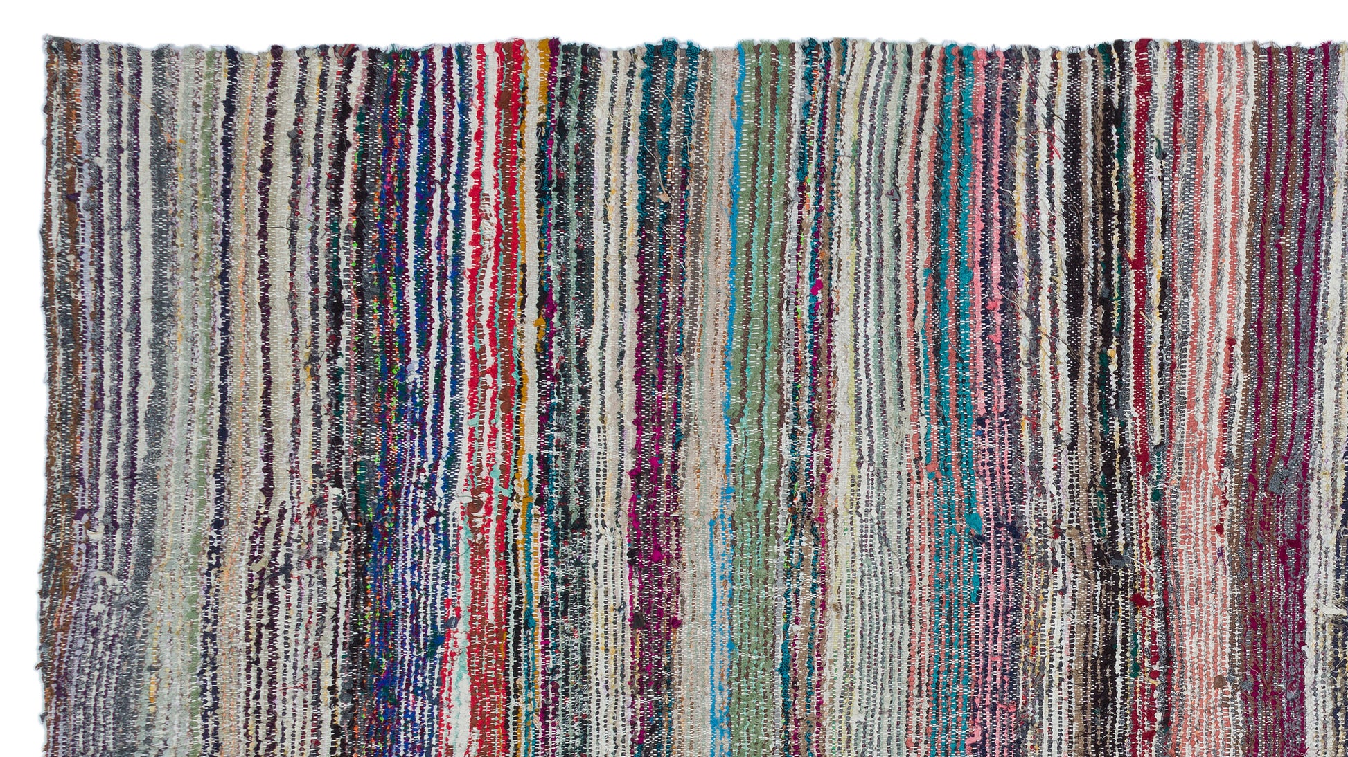 Girit Bej Çizgili Yün El Dokuma Halısı 165 x 302 Apex Unique