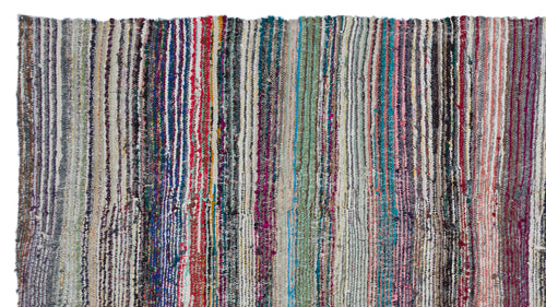 Girit Bej Çizgili Yün El Dokuma Halısı 165 x 302 Apex Unique