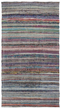 Girit Bej Çizgili Yün El Dokuma Halısı 165 x 302 Apex Unique