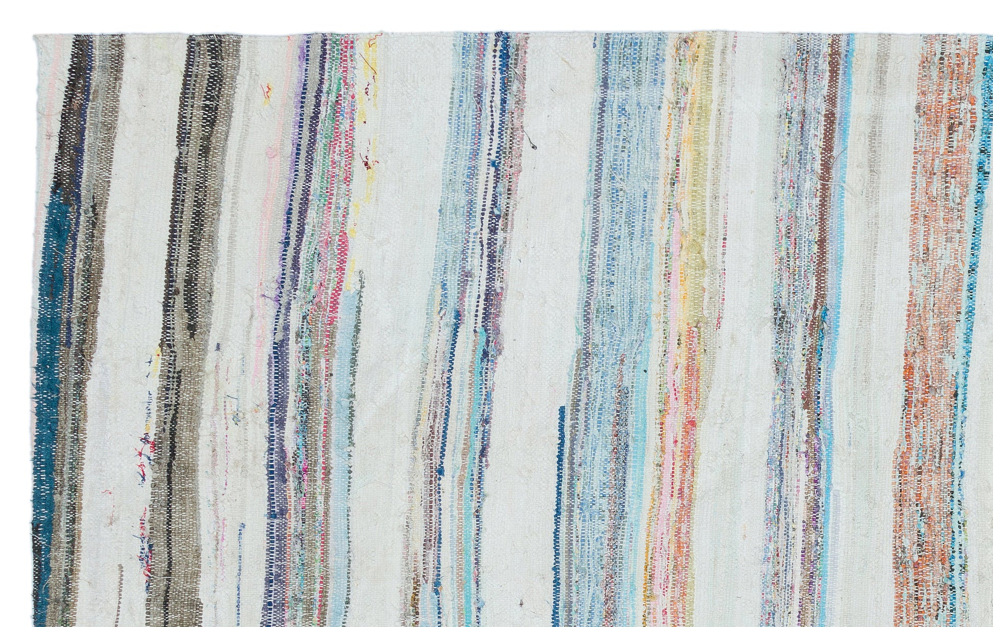 Girit Bej Çizgili Yün El Dokuma Halısı 151 x 244 Apex Unique