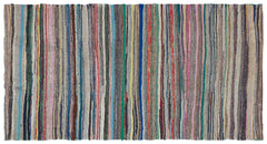 Girit Bej Çizgili Yün El Dokuma Halısı 155 x 290 Apex Unique
