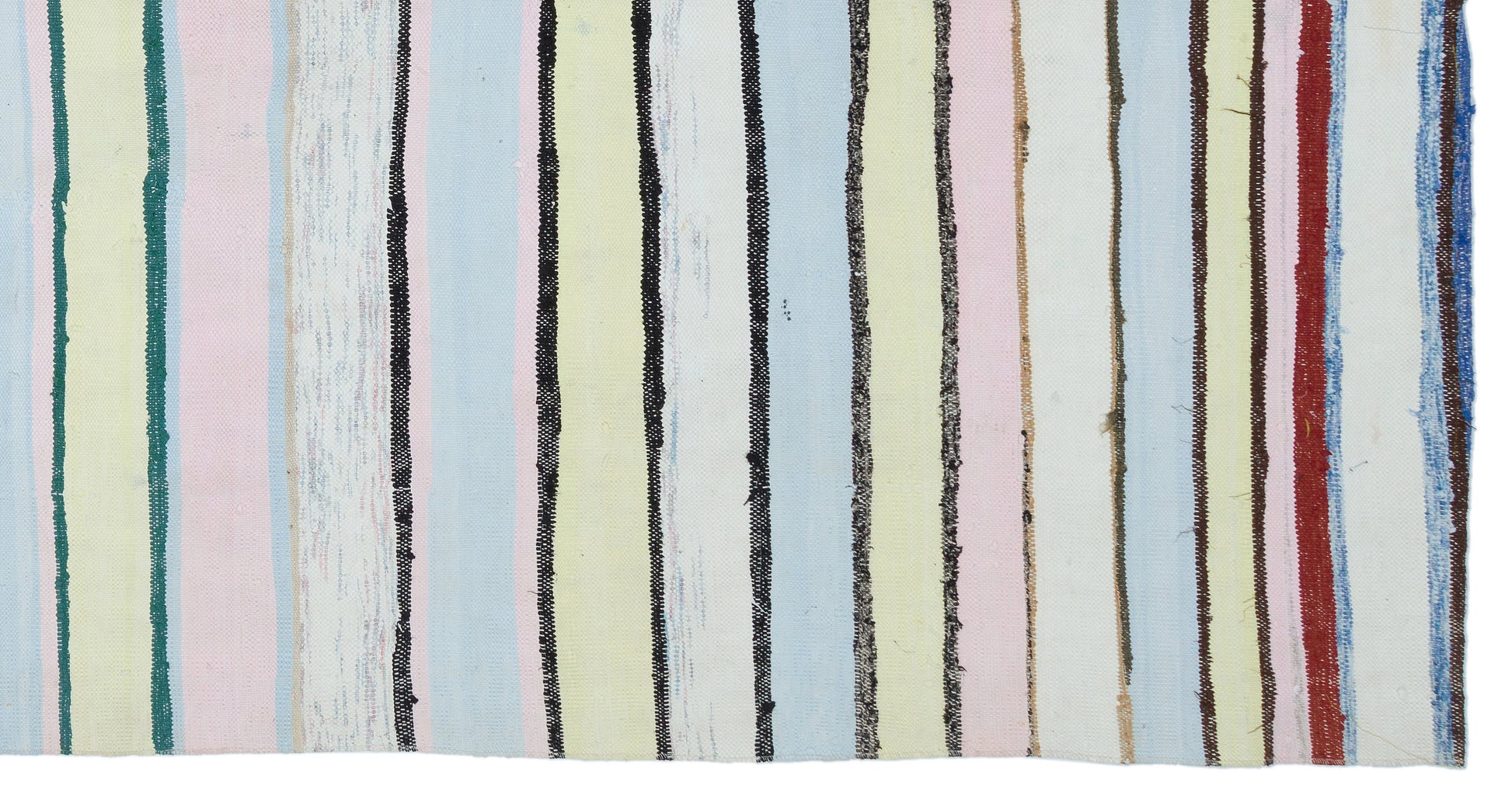 Girit Bej Çizgili Yün El Dokuma Halısı 164 x 310 Apex Unique