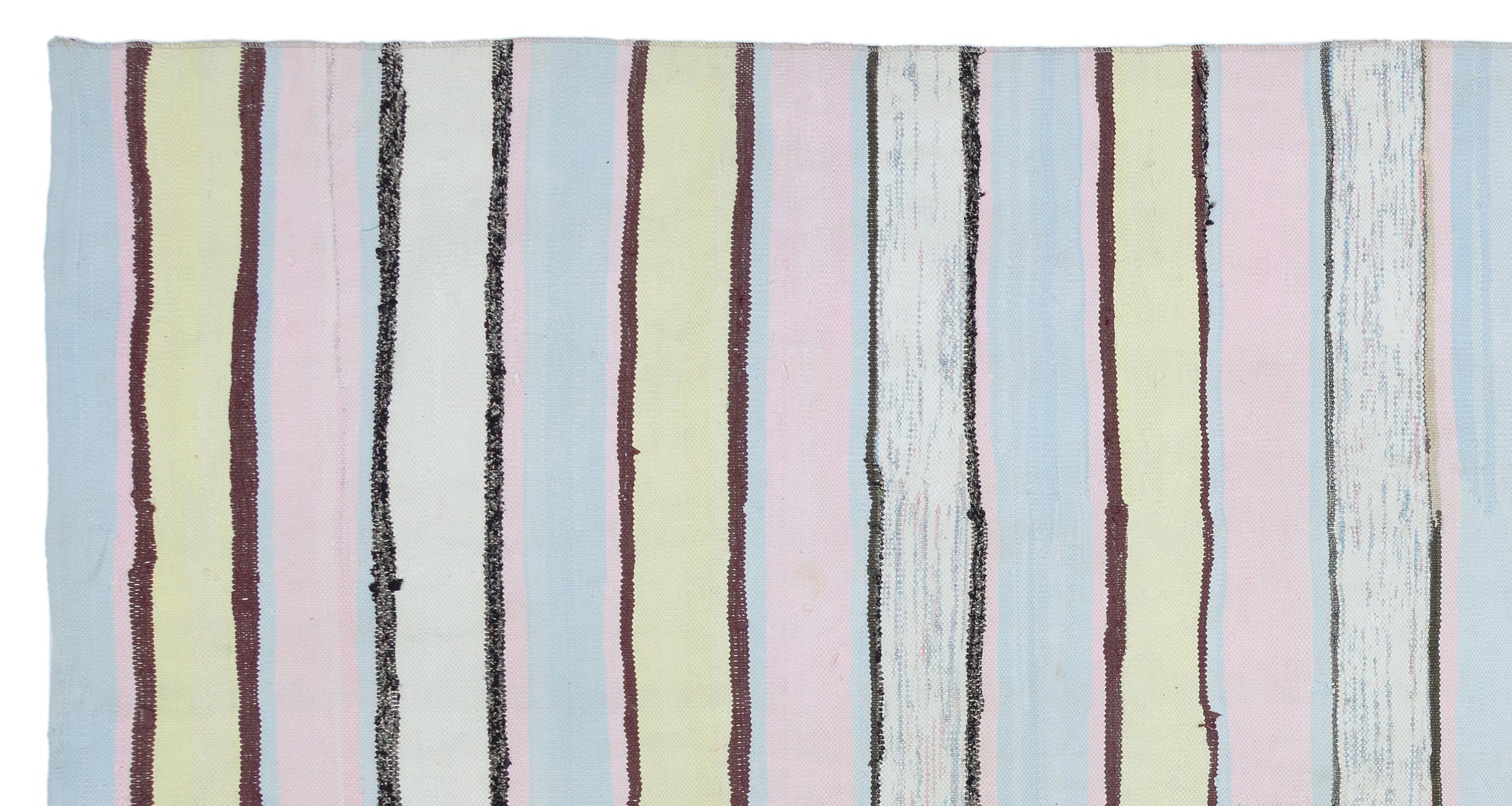 Girit Bej Çizgili Yün El Dokuma Halısı 164 x 310 Apex Unique